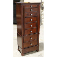 Mahogany Finish Jewelry Armoire