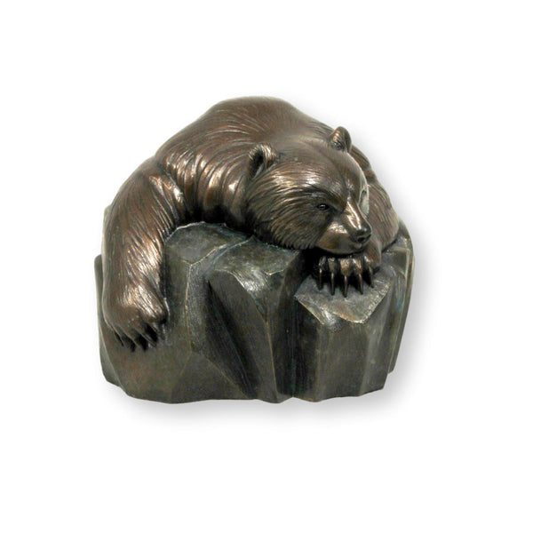 Original Bronze Sculpture 'Sleepy Grizzly' by Michael Lord