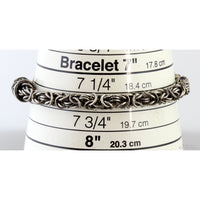 Antiqued Byzantine Link Bracelets, Silver (Pair)