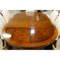 Oval Burlwood Dining Table w/6 Chairs