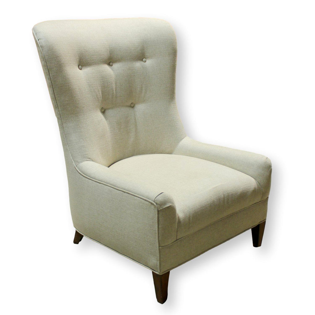 Modern Light Gray Wingback Chair
