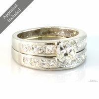 2.05ctw Diamond Platinum Engagement & Wedding Ring Set