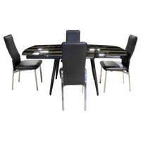 Chintaly Imports 'Paloma' Modern Dining Table w/4 Chairs