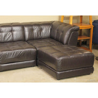 Chateau D'ax 4 Piece Leather Sectional Sofa w/Ottoman