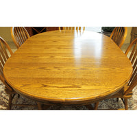 A-America Oval Oak Dining Table w/6 Spindle Chairs