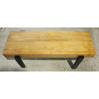 Wood Plank & Metal Bench
