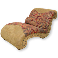 Brown Bomber Jacket Chaise Lounge