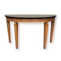 Granite Top Demilune Console Table