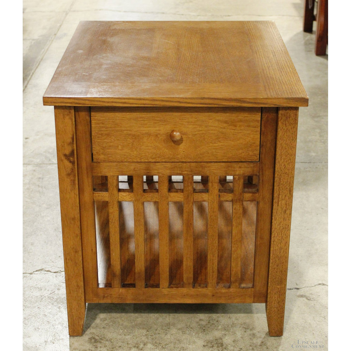 Mission Oak End Table w/Drawer