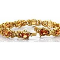 18K Gold Vermeil Sterling Silver Lab-Created Sapphire Bracelet
