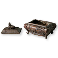 Maitland Smith Elephant Motif Decorative Box w/Lid