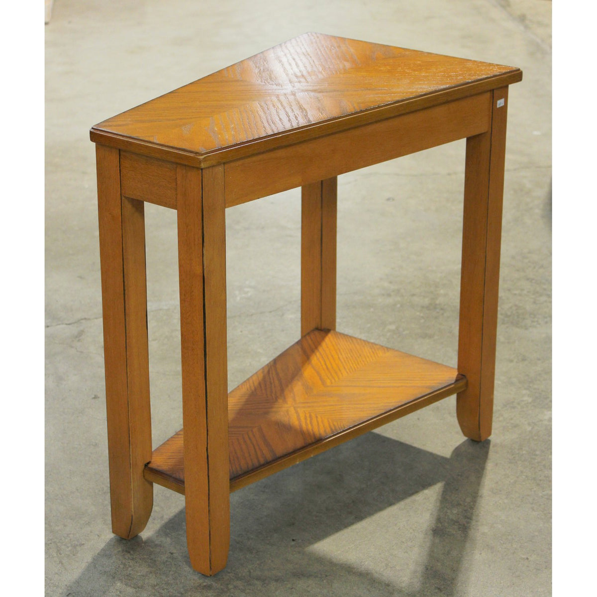 Oak Wedge End Table