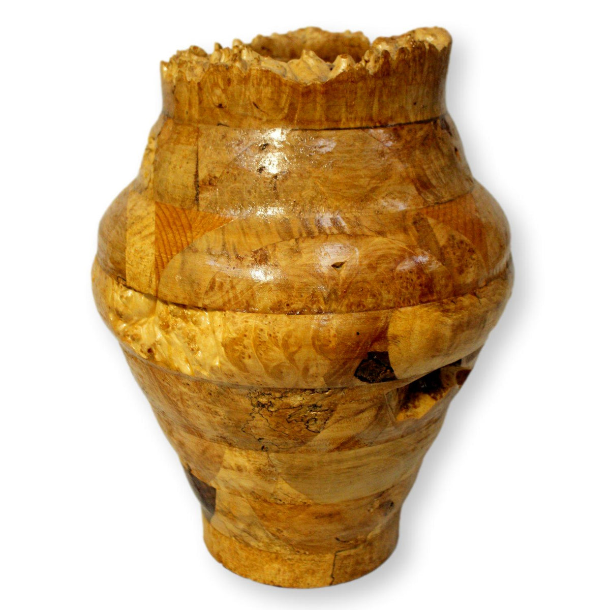 Vincent Beyer Handcrafted Burlwood Vase