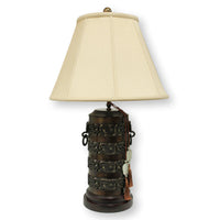 Bronze Asian Motif Table Lamp