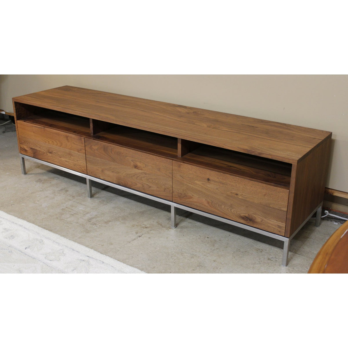 Crate & Barrel 'Pearson' Low Profile Walnut Media Console