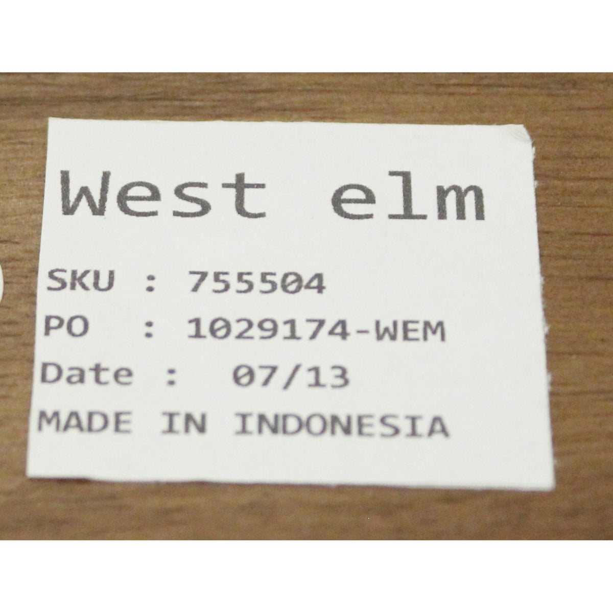 West Elm Pair of Solid Mahogany Counter Stools