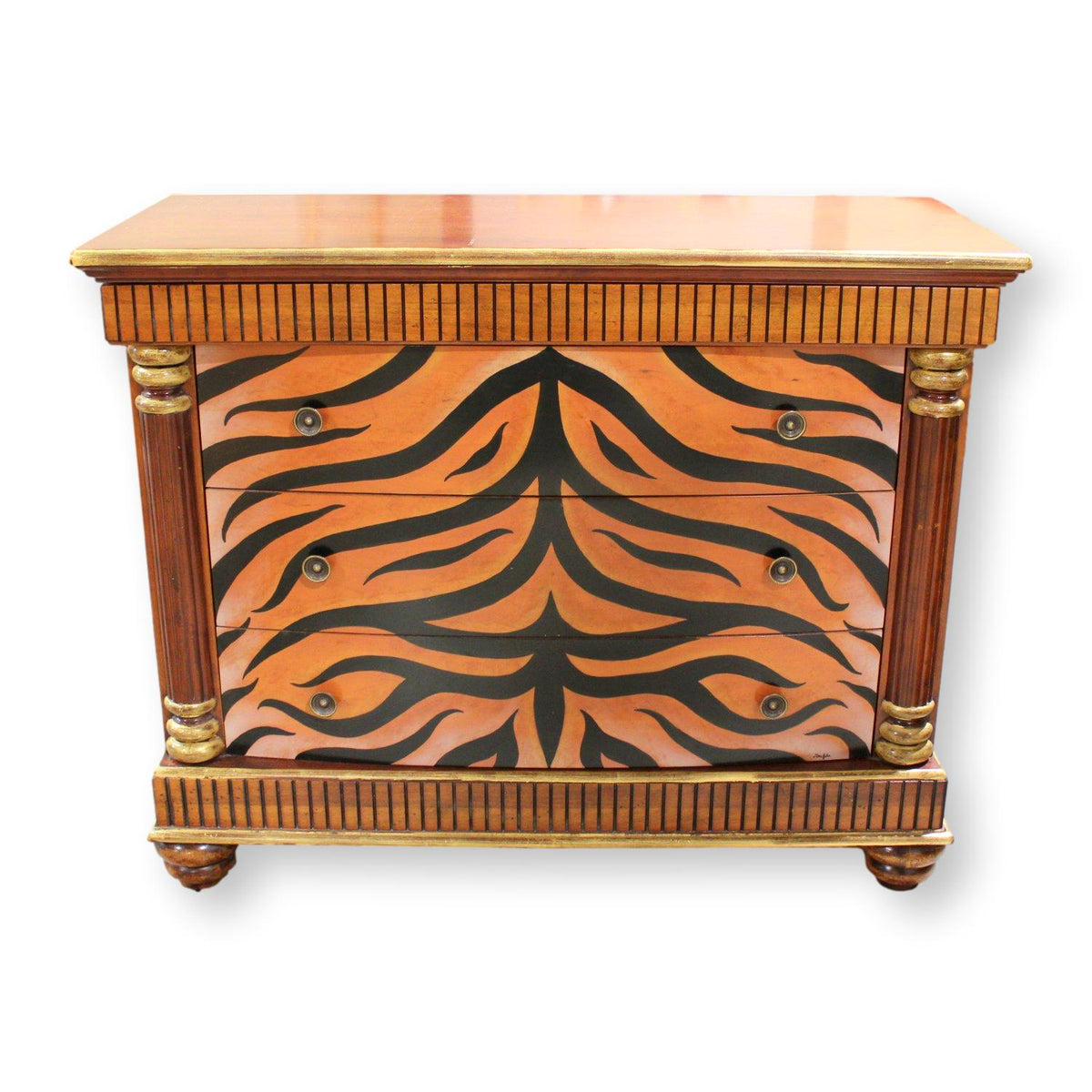 Jasper Cabinet Tiger Striped 3 Drawer Chest