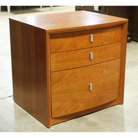 Cherry Finish 3 Drawer Nightstand