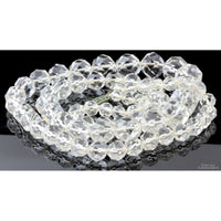 Hand Faceted Graduated Rock Crystal Quartz Bead Necklace