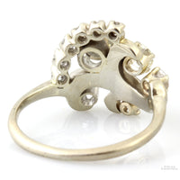 1.12ctw Old European Cut 14K White Gold Heirloom Ring