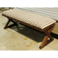 Brown & White Bench