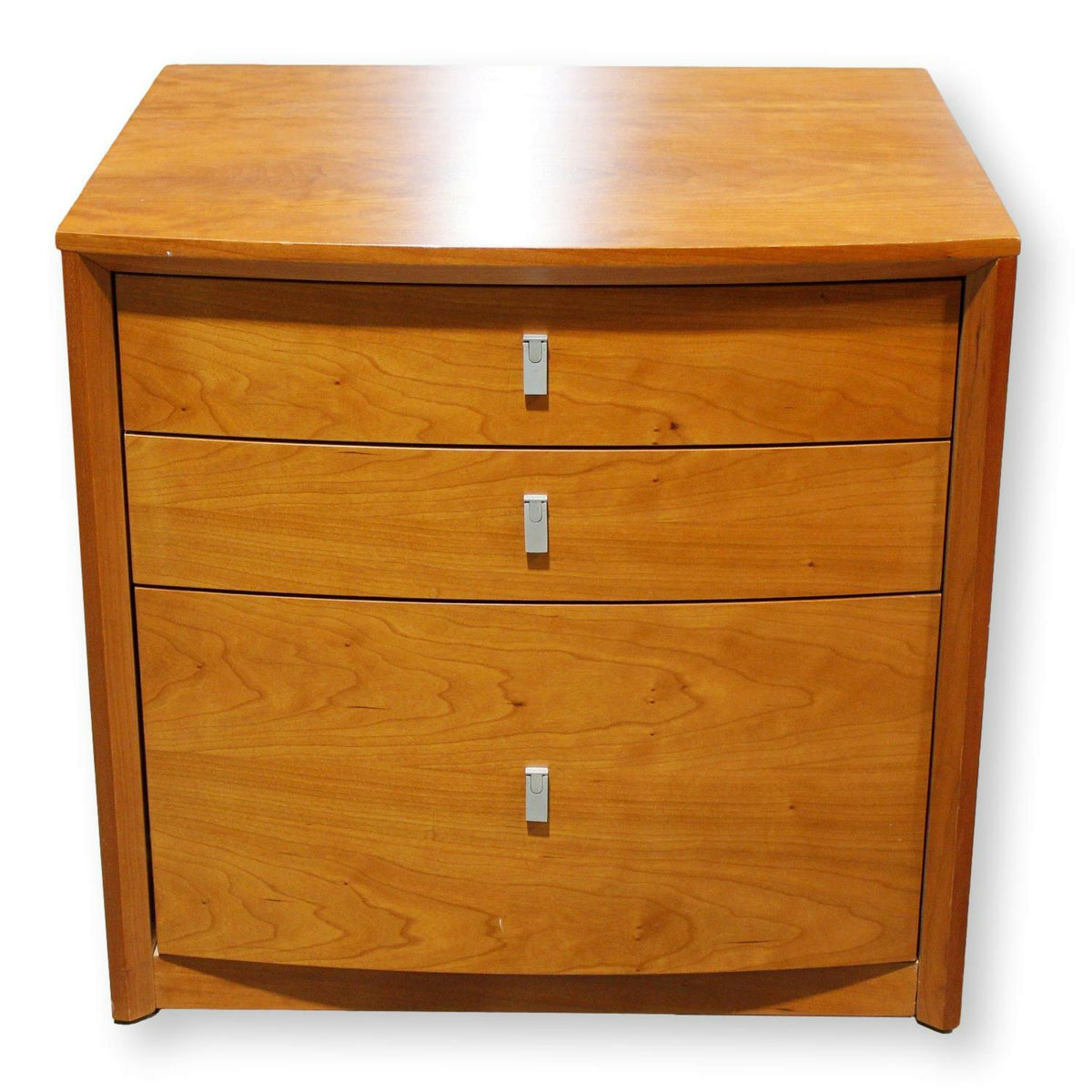 Cherry Finish 3 Drawer Nightstand