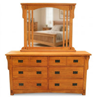 Mission Style Oak Dresser w/Mirror