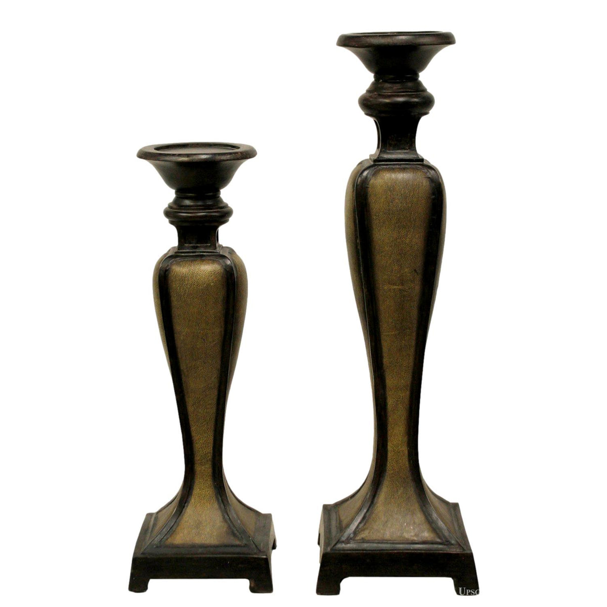 Pair of Brown Candleholders