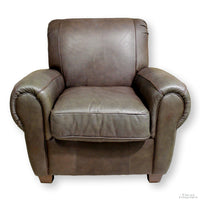 Distinctive Designs Furn. USA Brown Leather Club Chair