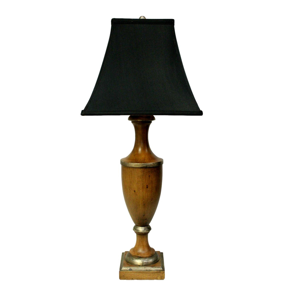 Aiden Gray Urn Table Lamp w/ Black Shade