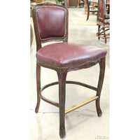 Harris Marcus Furn. Co. Pair of Leather Bar Stools