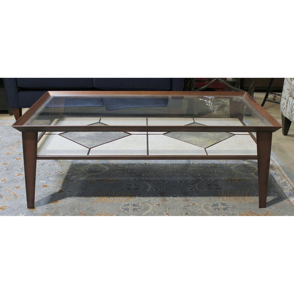 Ercol Furniture Glass Top Coffee Table w/Tile