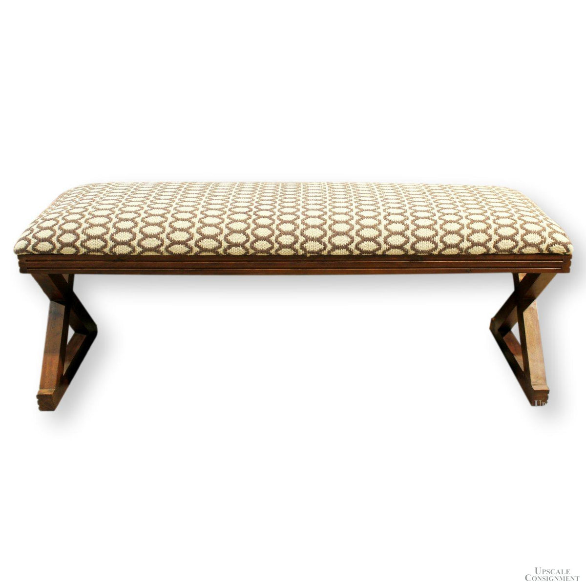 Brown & White Bench