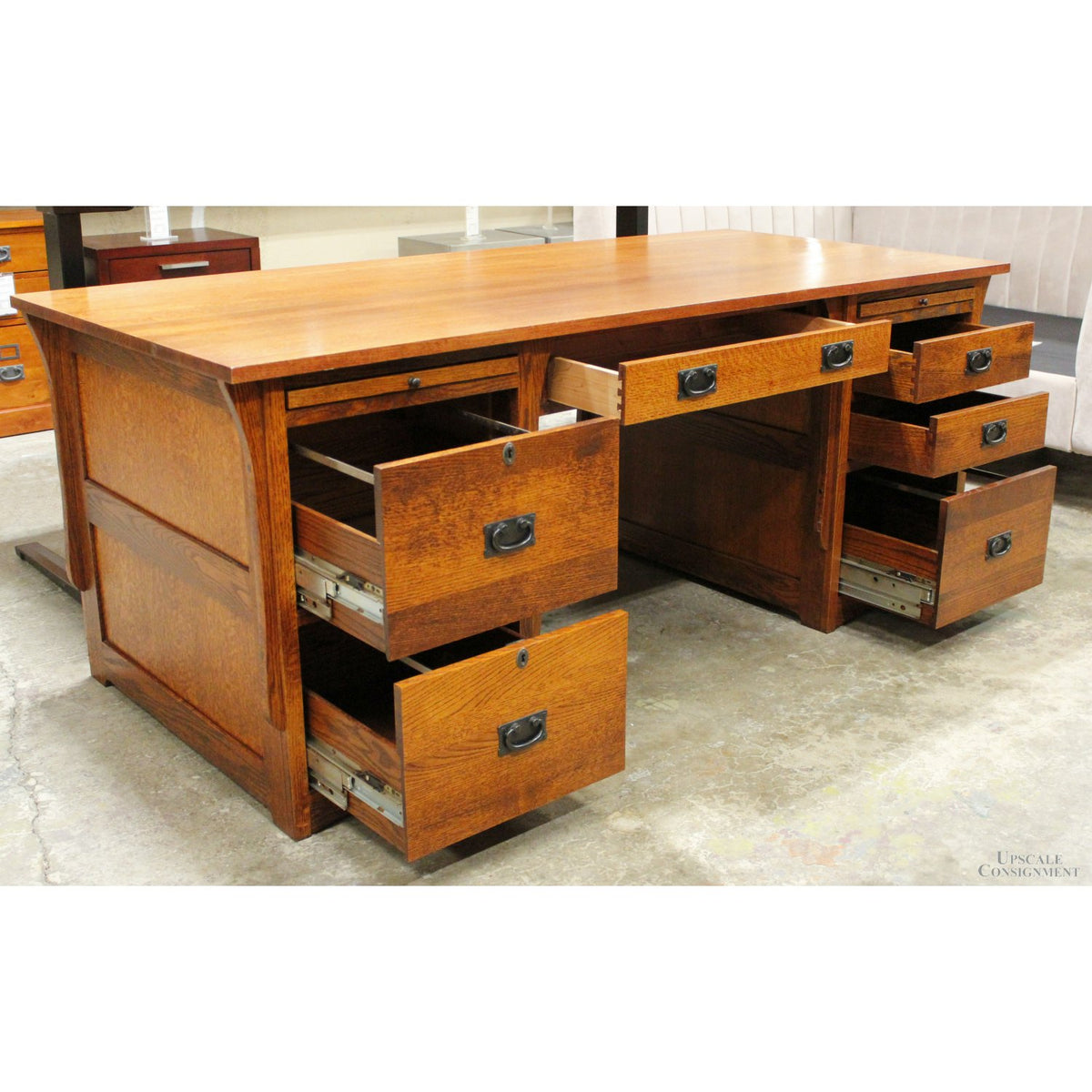 Bentwood Furniture Oak Executive Desk