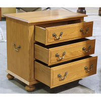 Ethan Allen Oak 3 Drawer Accent Chest