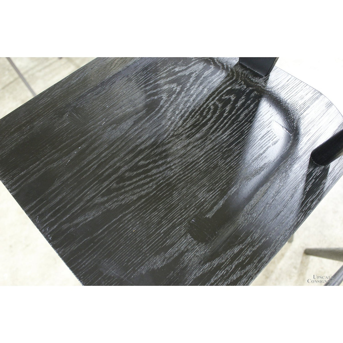 Four Hands Pair of 'Ripley' Black Oak Barstools