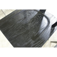 Four Hands Pair of 'Ripley' Black Oak Barstools