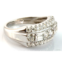 Vintage .80ctw Diamond 14K White Gold Ring - Refurbished