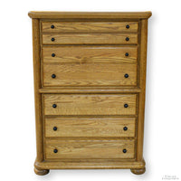 Arbek Oak Chest of Drawers w/Mirrored Lift Top