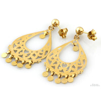 Michael Anthony Open Teardrop Chandelier Earrings in 14K Gold