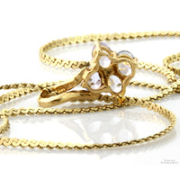 10K Gold Oval Iolite Gemtone Pendant & 14K Gold Chain