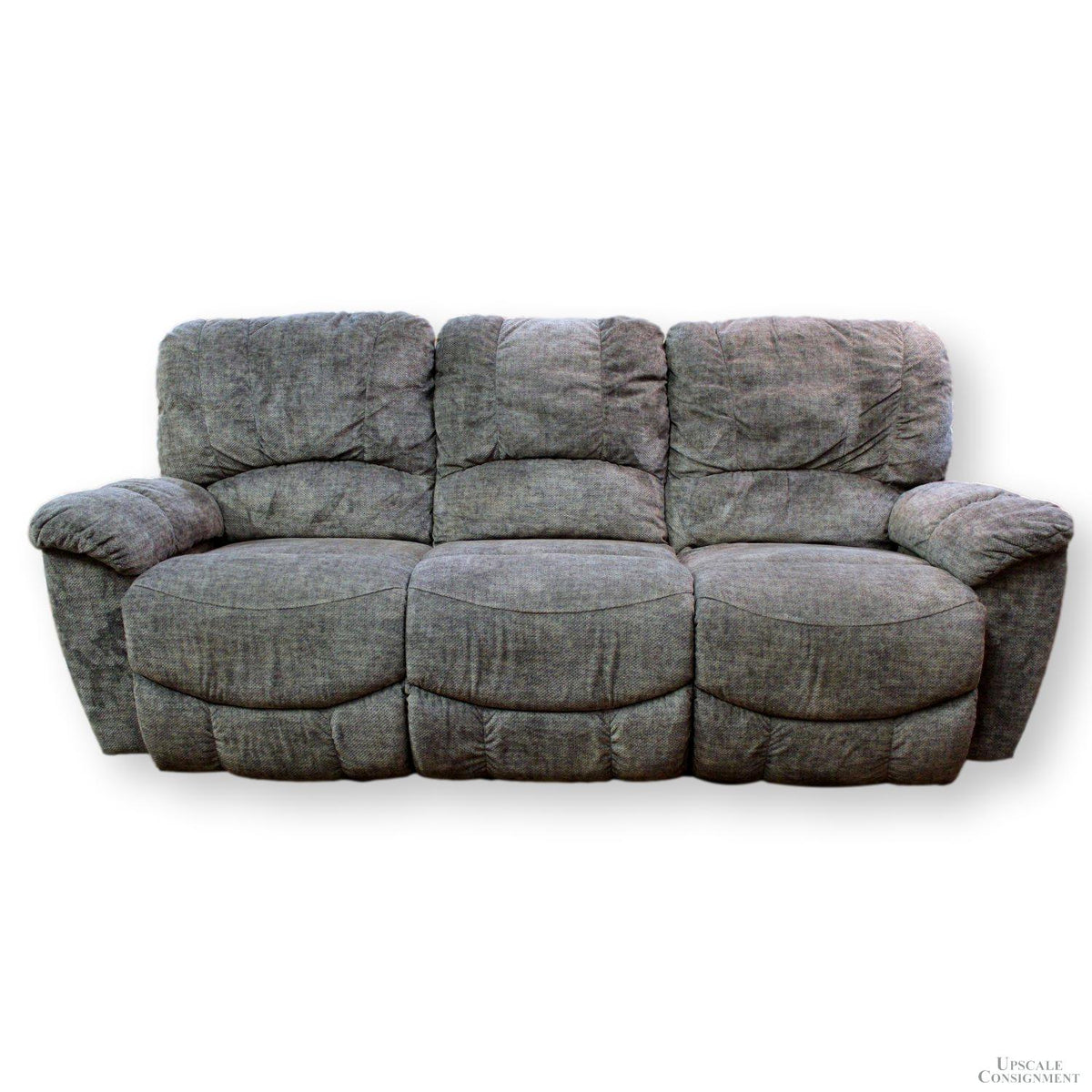 La-Z-Boy Mottled Gray Dual Reclining Sofa
