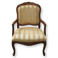 Klaussner Gold Striped Fauteuil Chair
