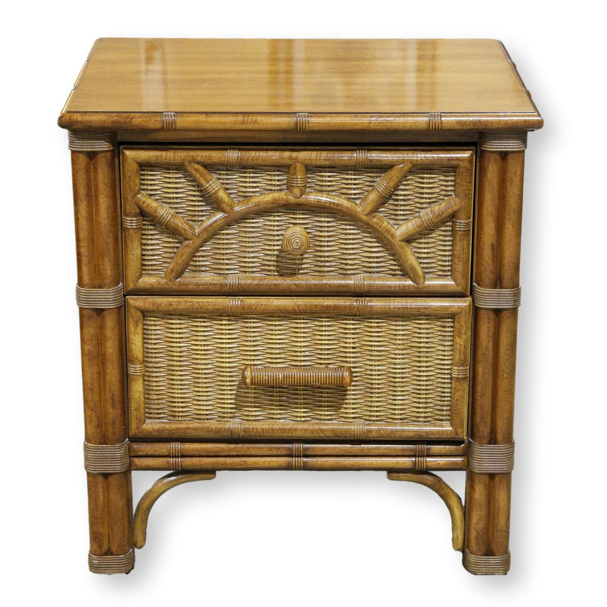 Henry Link Rattan & Bamboo Nightstand
