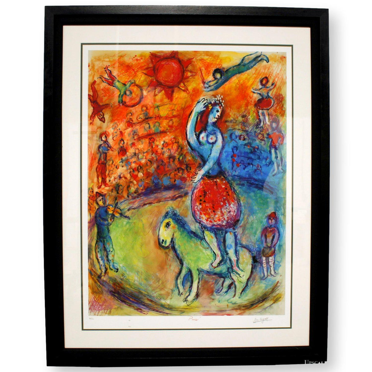"Ecuyere sur cheval vert au cirque" by Marc Chagall