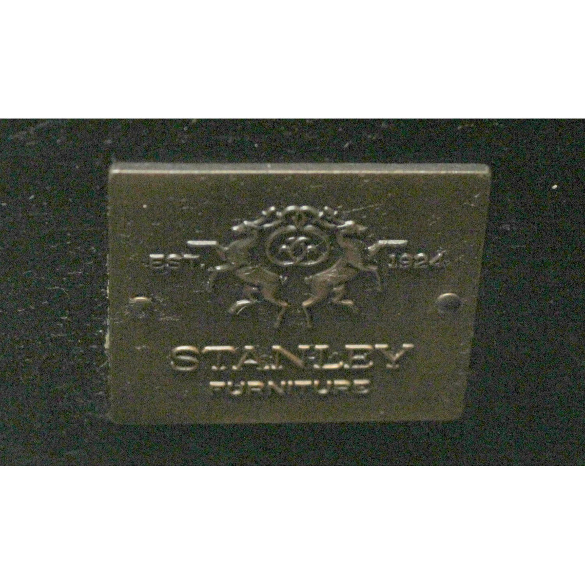 Stanley Furniture Round Dark Finish & Burlwood Accent Table