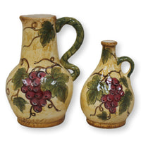 Chardonnay Pair of Grape Vine Jugs