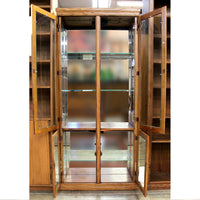 Oak 4 Door Curio Cabinet