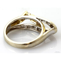 Vintage 14K Gold Sculptural Diamong Ring | Belt Buckle Design