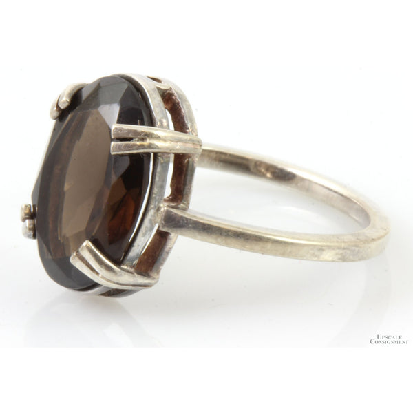 Scottish 5.08ct Cairngorm Brown Quartz Sterling Silver Ring